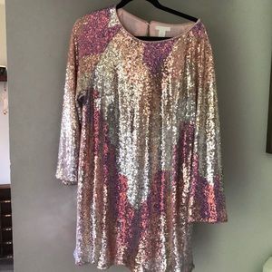 H&M sparkly sequin shift dress Large